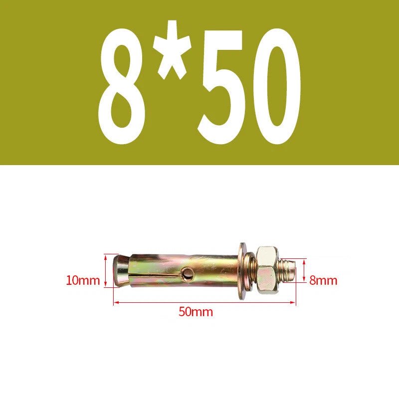 Hex Nut Expansion Sleeve Anchor Bolts — M6 to M20, Galvanized & Stainless Steel - HomeDIYer
