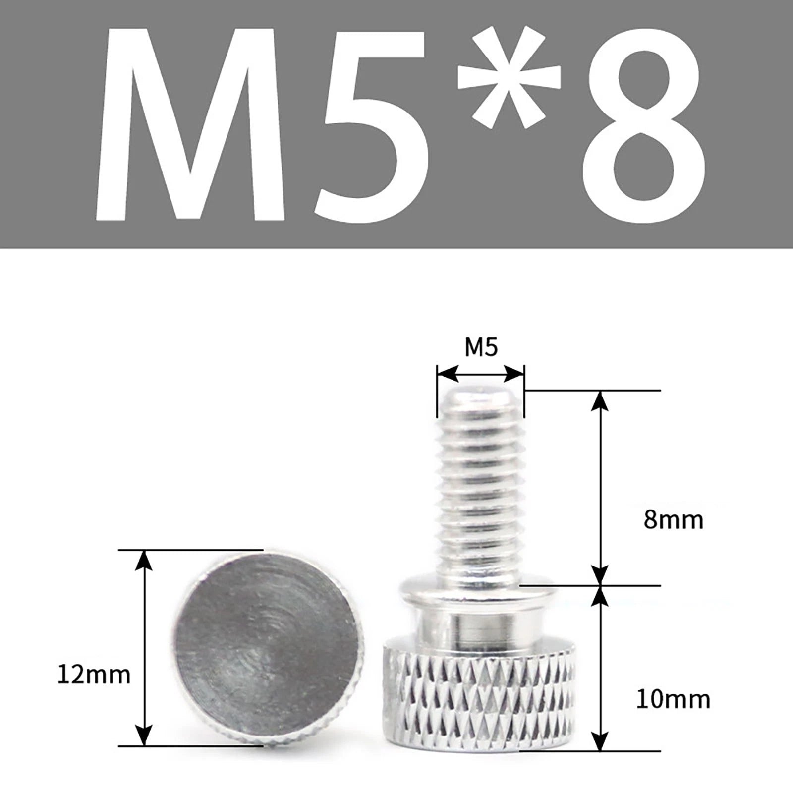 Aluminum Thumb Screws M5 M6 Knurled Hand Bolts Anodized PC Case Hobby DIY Stock