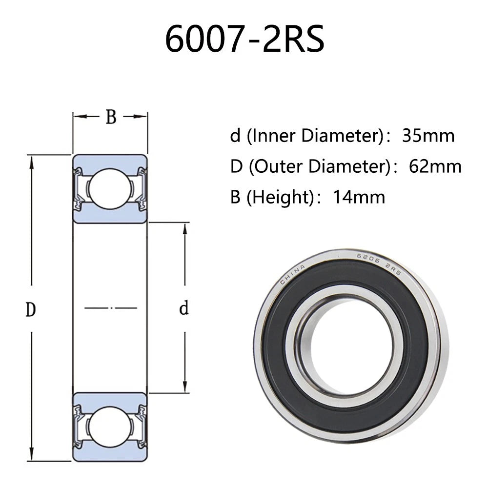 6000 6001 6002 6003 6004 6005 6006 2RS Rubber Sealed Ball Bearings All Sizes