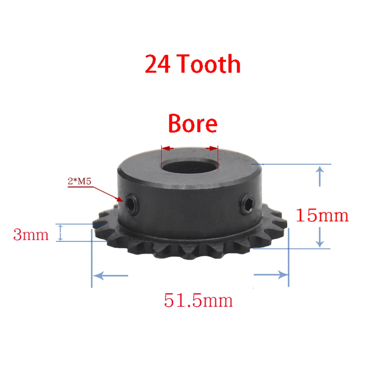 45# Steel 9 - 40 Tooth 04C Chain Drive Sprocket-Roller Chain-Chain Connector