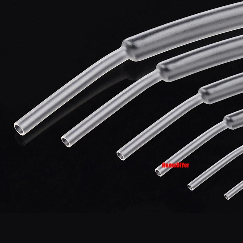 2:1 Heat Shrink Tubing — Electrical Wire Sleeving, Φ1mm–12mm, Clear/White/Red/Green