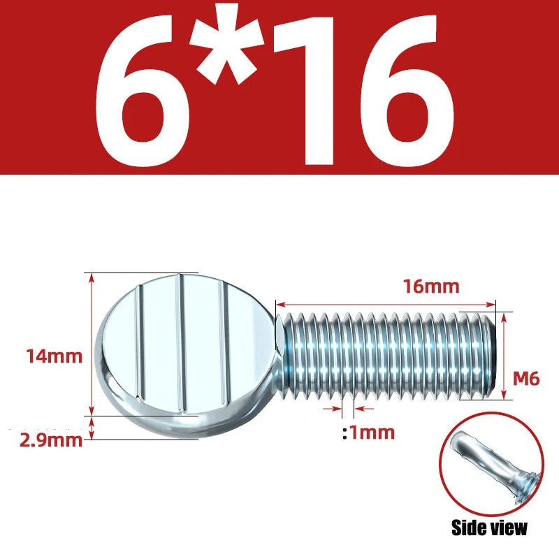 M5 M6 M8 Spade-head Thumb Screws Thumb Screw - Galvanized carbon steel