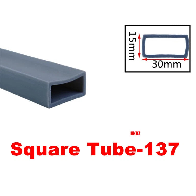 Square Silicone Rubber Hollow Tube Pipe Protector Seal Strips Width 2.5mm~108mm