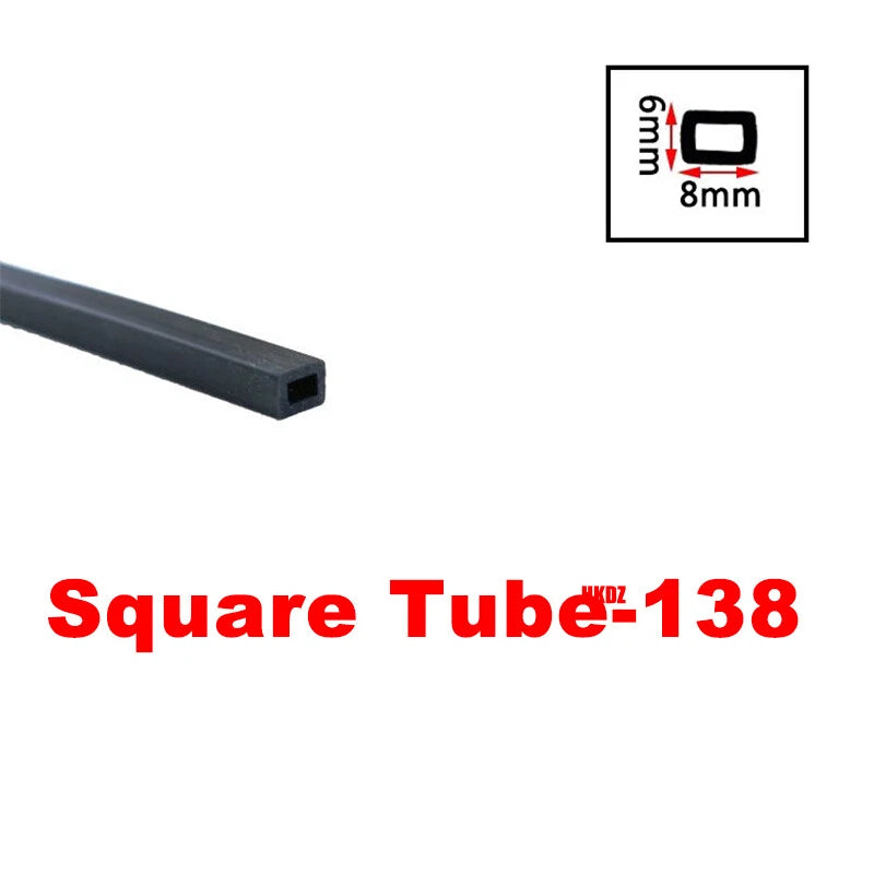 Square Silicone Rubber Hollow Tube Pipe Protector Seal Strips Width 2.5mm~108mm