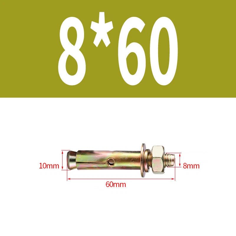 Hex Nut Expansion Sleeve Anchor Bolts — M6 to M20, Galvanized & Stainless Steel - HomeDIYer