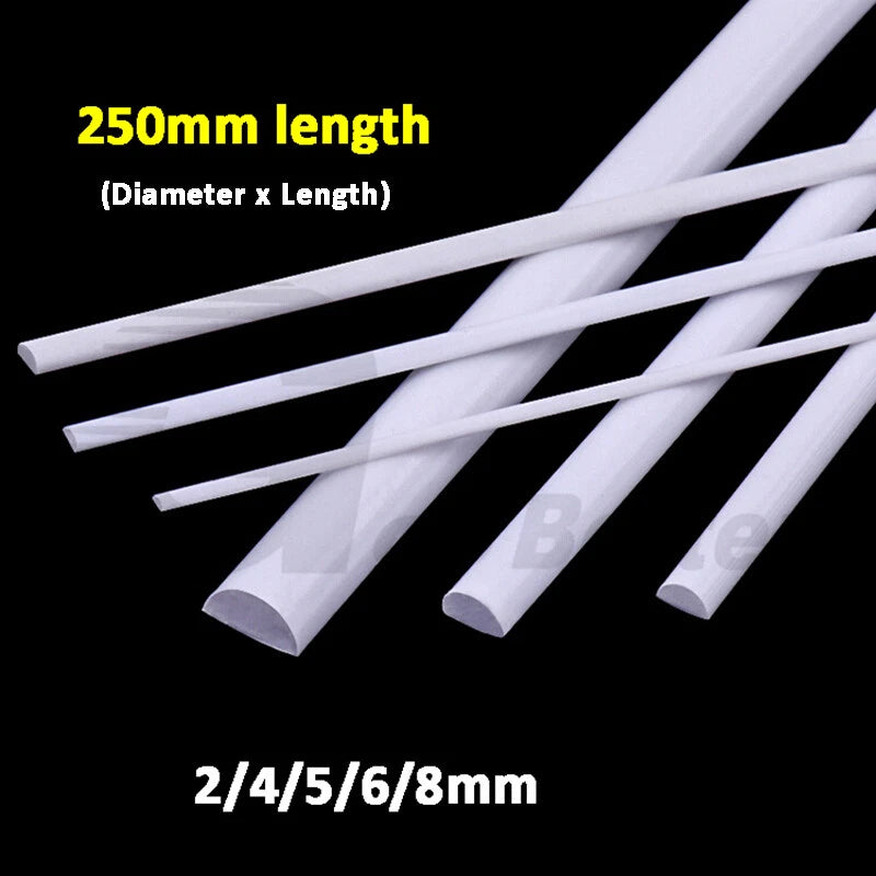 ABS Plastic Rods & Tubes – Round, Square, U/L/H-Profile Styrene Strips 250mm