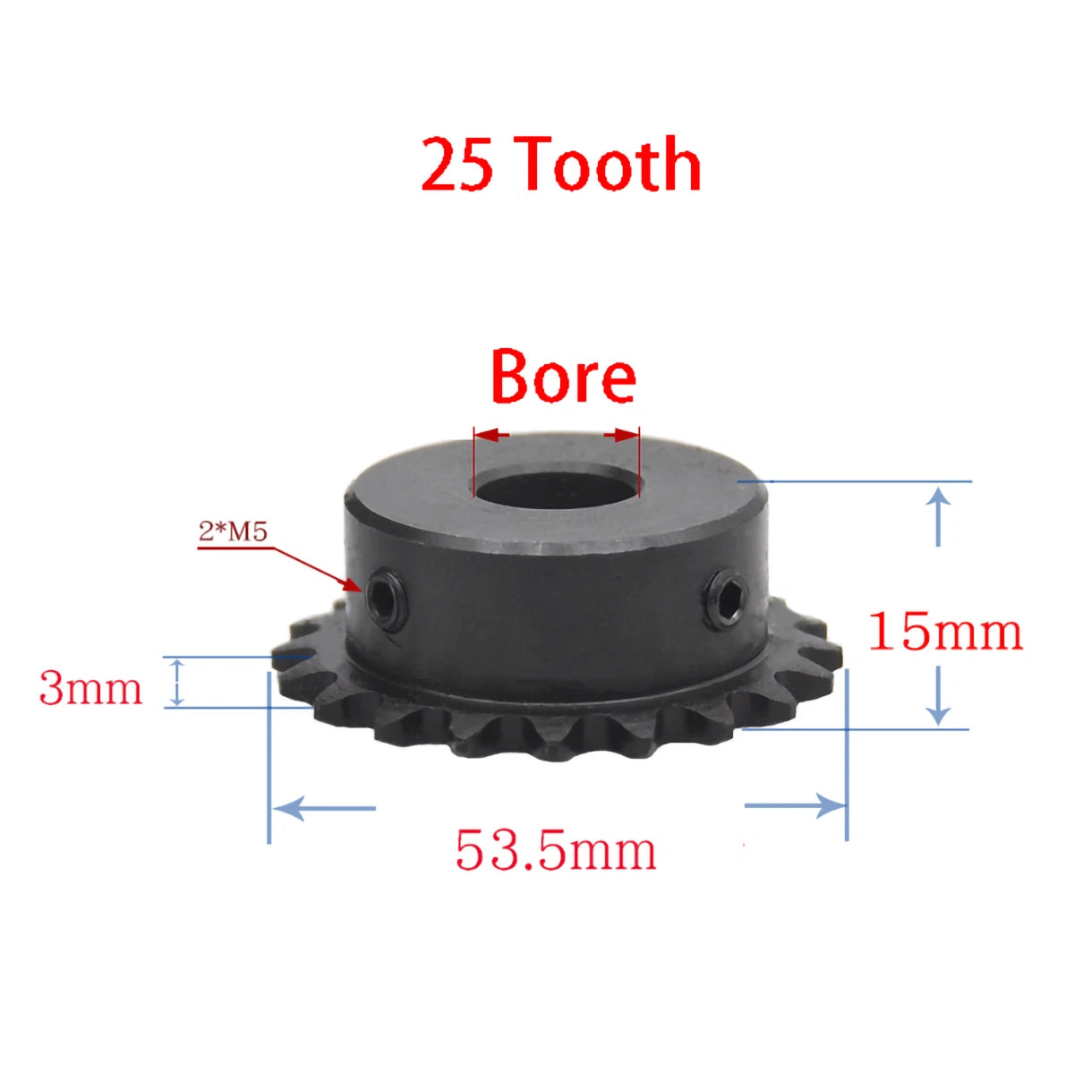 45# Steel 9 - 40 Tooth 04C Chain Drive Sprocket-Roller Chain-Chain Connector