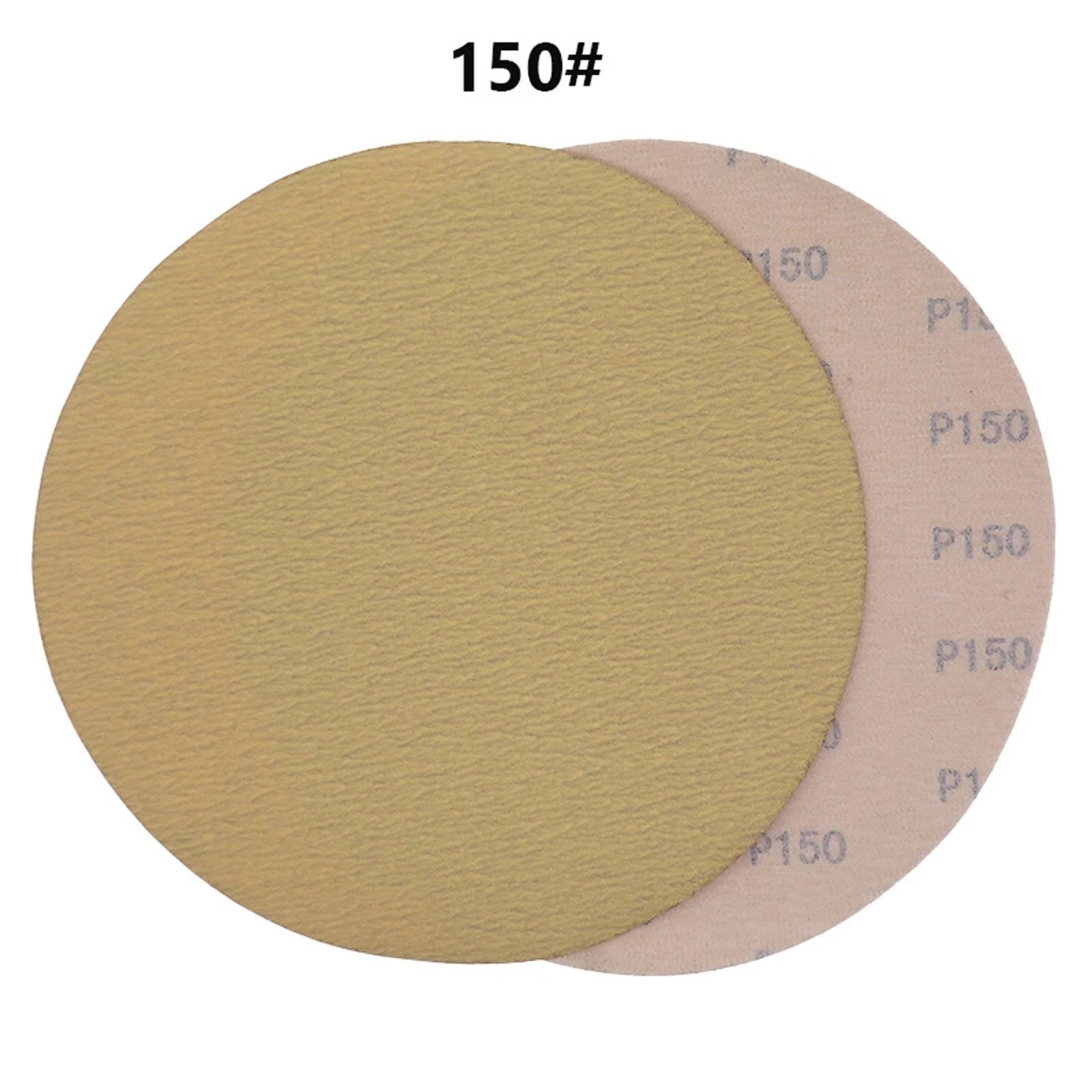 5 Inch 125mm Sanding Discs 40-1000 Grit Hook Loop Sandpaper Yellow Dry Grinding