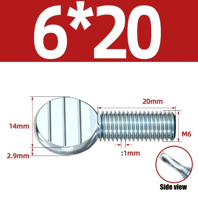 M5 M6 M8 Spade-head Thumb Screws Thumb Screw - Galvanized carbon steel