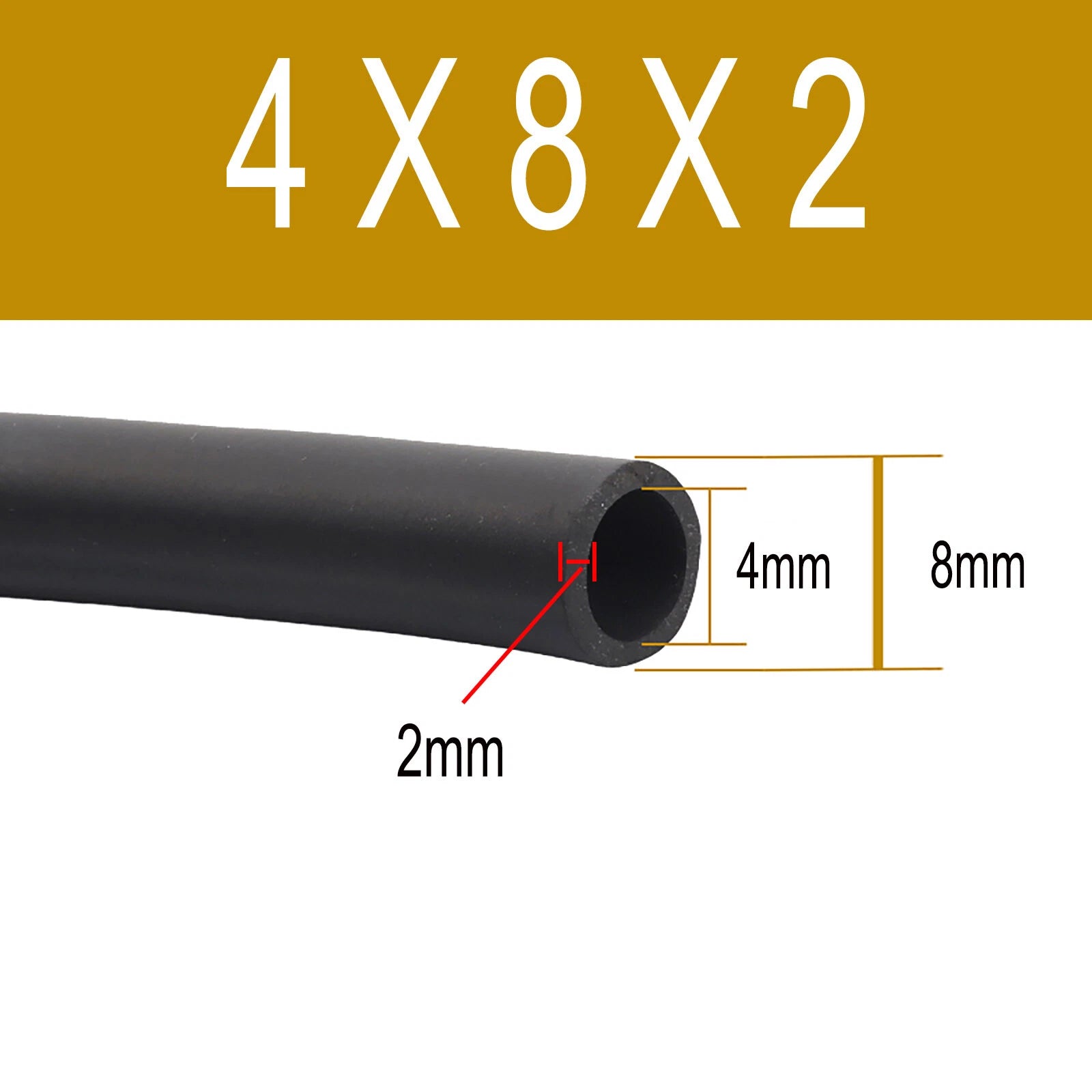 FKM Rubber Reinforced Fuel Hose Unleaded Petrol Diesel Oil Line Fuel Pipe 2~38mm