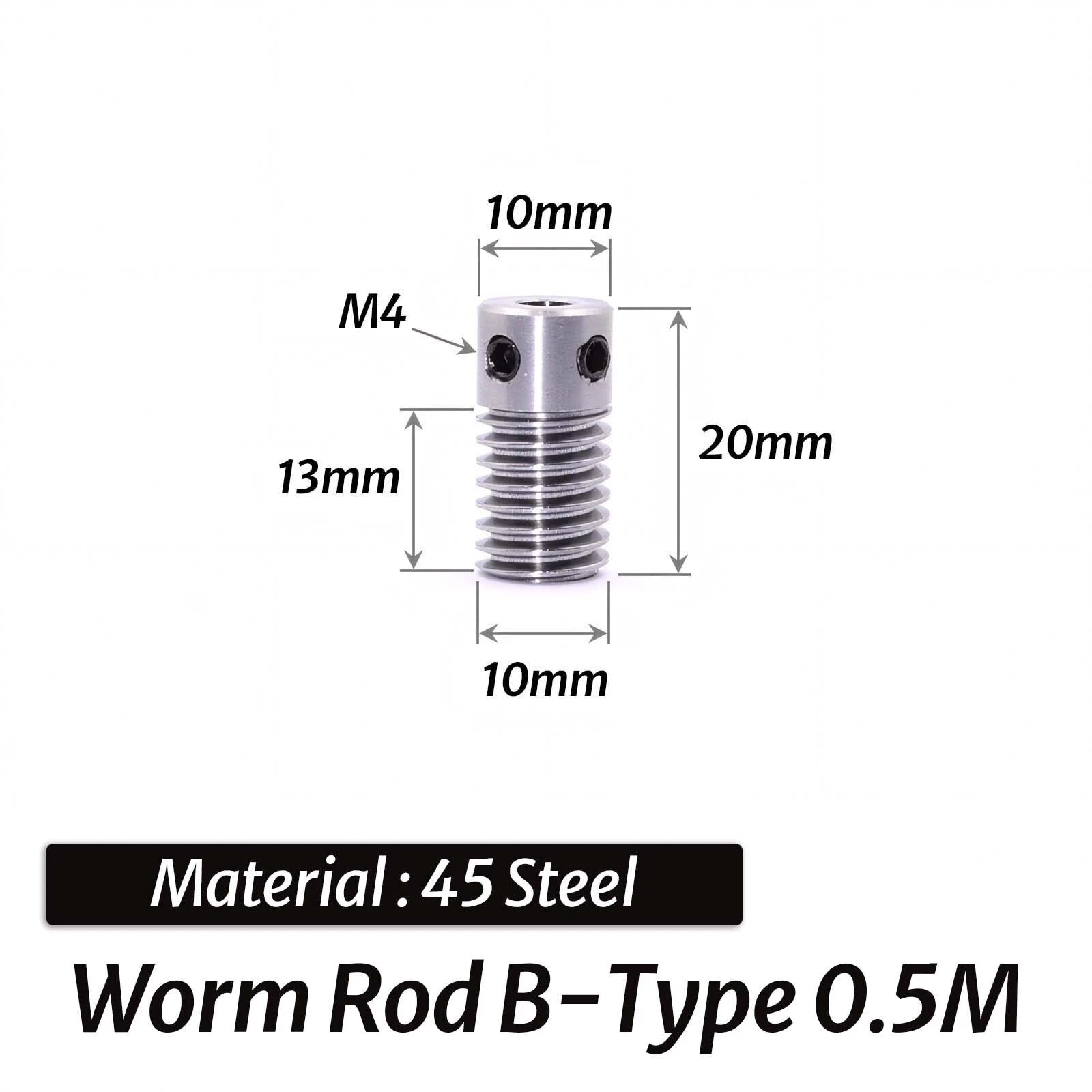 0.5/0.8/1/1.5 Module 20T to 60T Gear Copper Worm Wheel Gear & Worm Gear Shaft