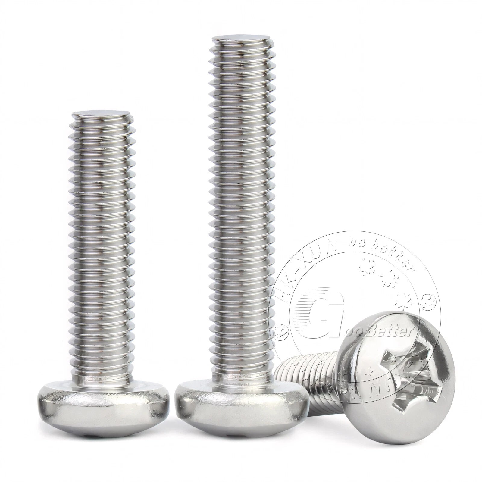 M3 M3.5 Phillips Pan Head Machine Screws – A2 Stainless Steel DIN 7985H (3–180mm Lengths)
