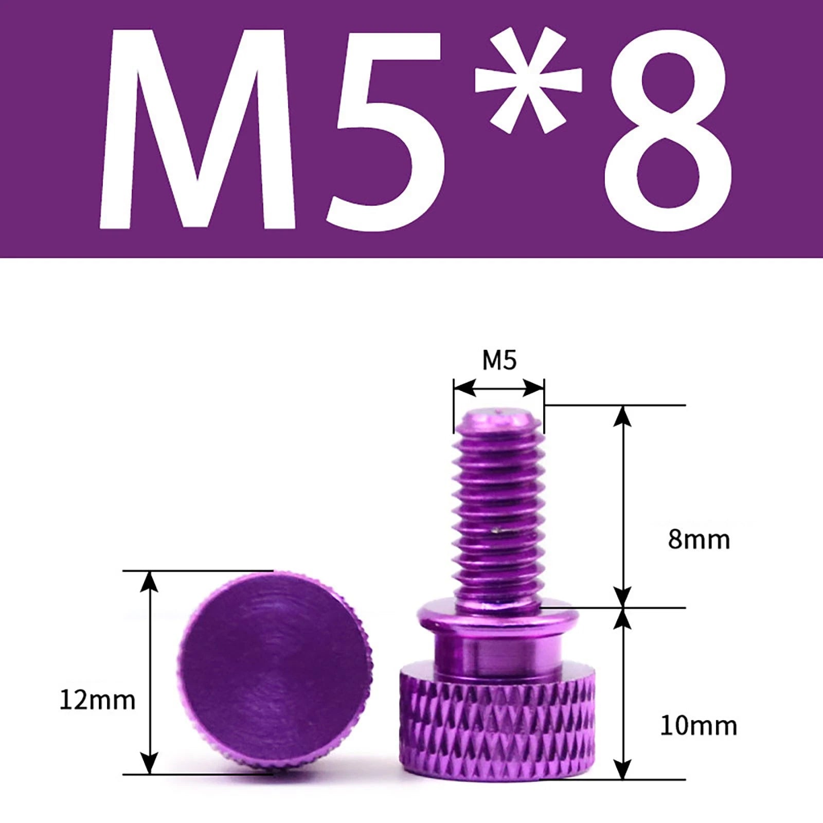 Aluminum Thumb Screws M5 M6 Knurled Hand Bolts Anodized PC Case Hobby DIY Stock
