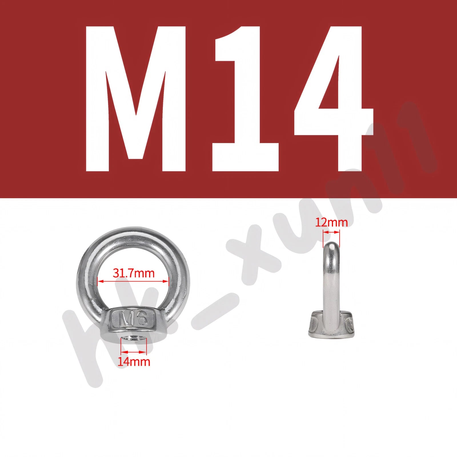 M3 M4 M5 M6 M8 M10 M12 TO M24 LIFTING EYE NUTS & BOLTS A2-304 STAINLESS STEEL