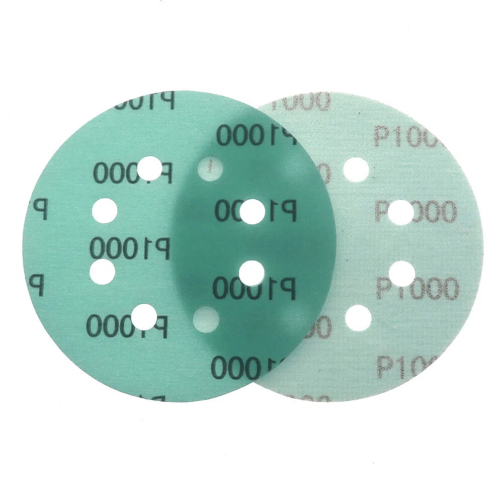 125mm Wet and Dry Sanding Disc 5'' Hook Loop 8 Hole Sandpaper Pad Orbital Sander