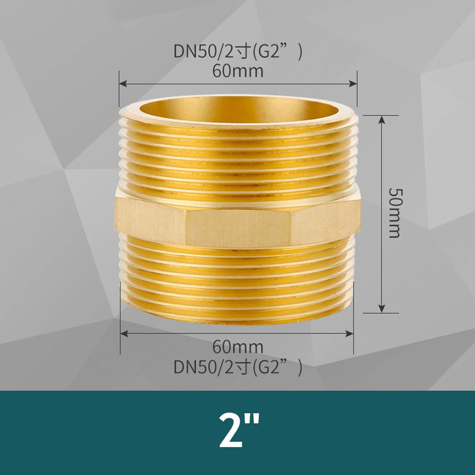 Brass BSP Male Hex Nipple Pipe Fitting — Equal & Reducing Threaded Connector