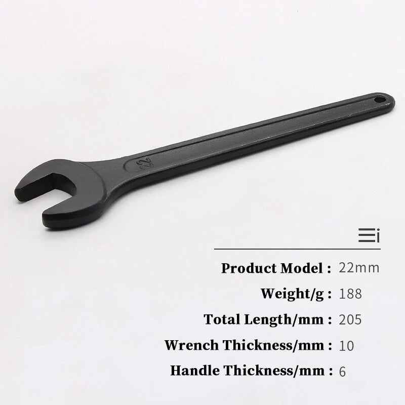 Black Heavy Duty Single Head Open End Wrenches Repair Spanner Workshop 14mm-50mm
