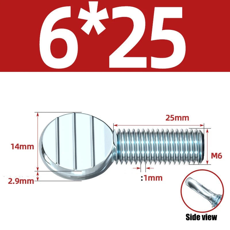 M5 M6 M8 Spade-head Thumb Screws Thumb Screw - Galvanized carbon steel