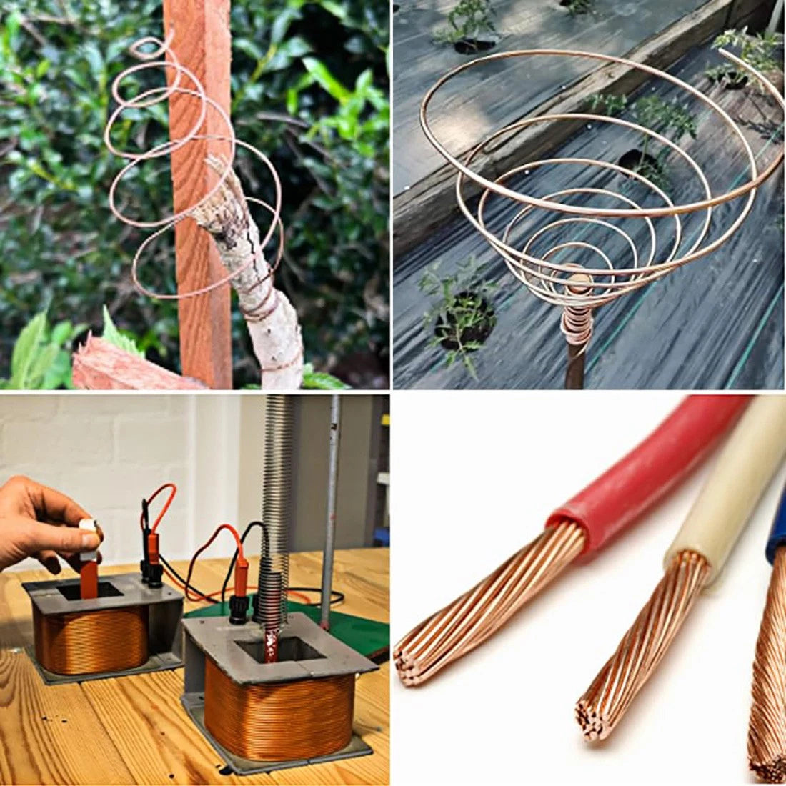 1M Round Copper Wire Solid 0.2-4.5mm Bendable Metal Wire Jewellery Craft Making