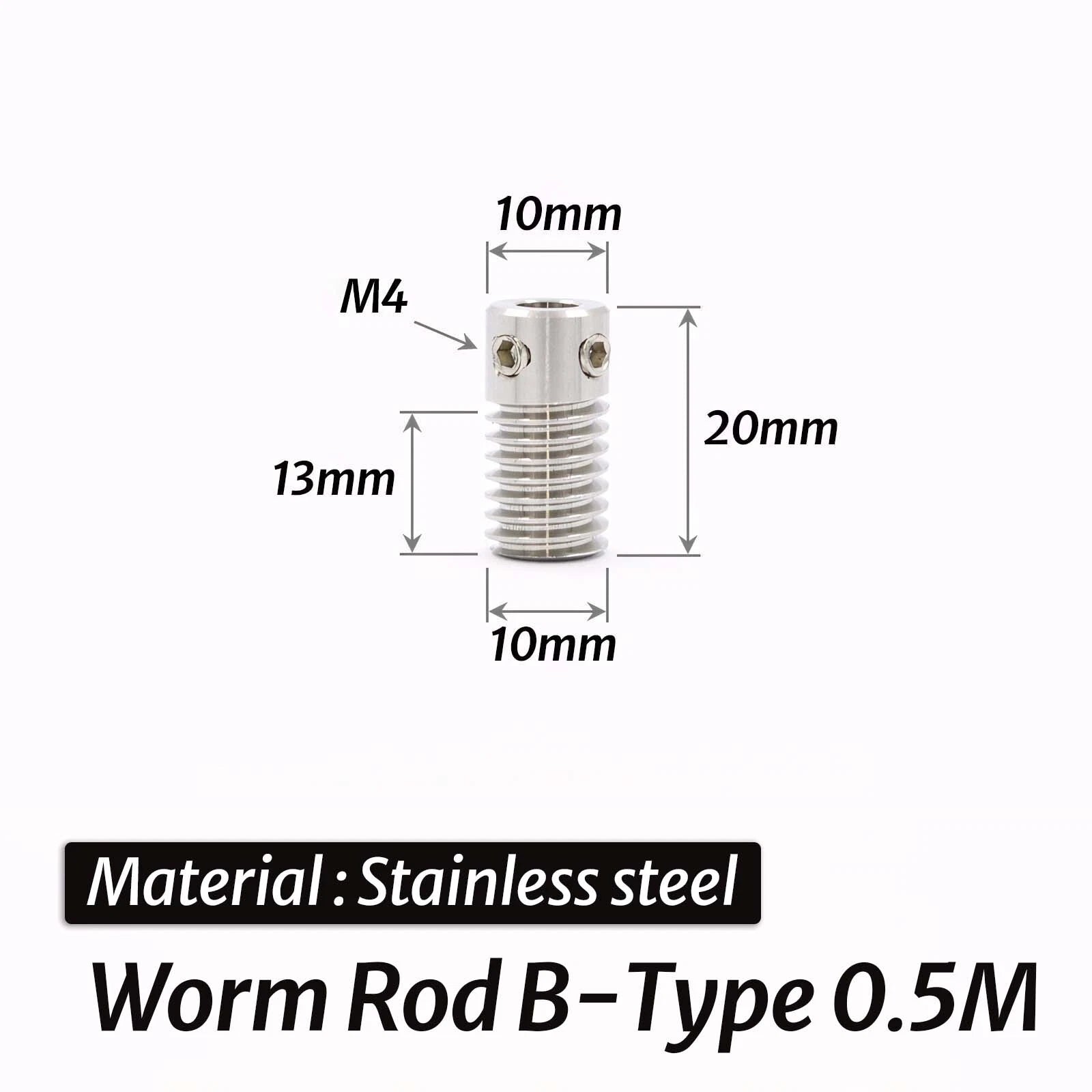 0.5/0.8/1/1.5 Module 20T to 60T Gear Copper Worm Wheel Gear & Worm Gear Shaft