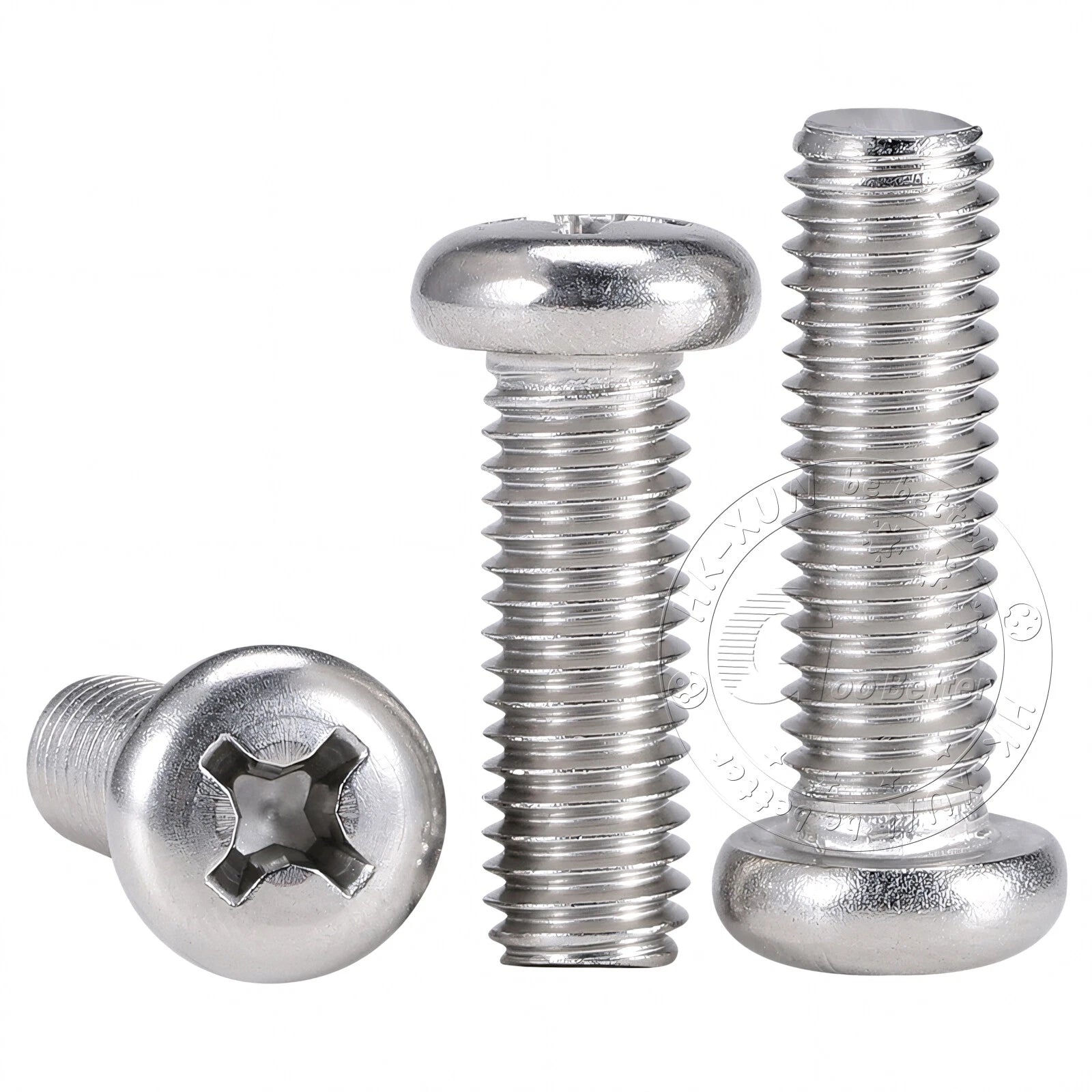 M3 M3.5 Phillips Pan Head Machine Screws – A2 Stainless Steel DIN 7985H (3–180mm Lengths)