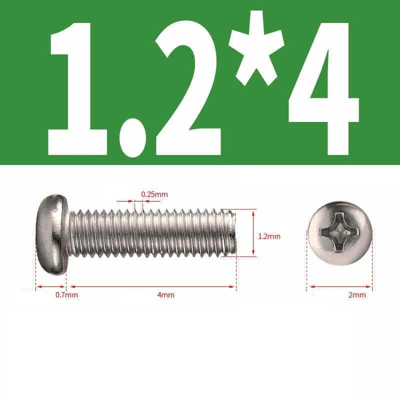 Phillips Pan Head Machine Screws M1.0–M6 | Nickel-Plated