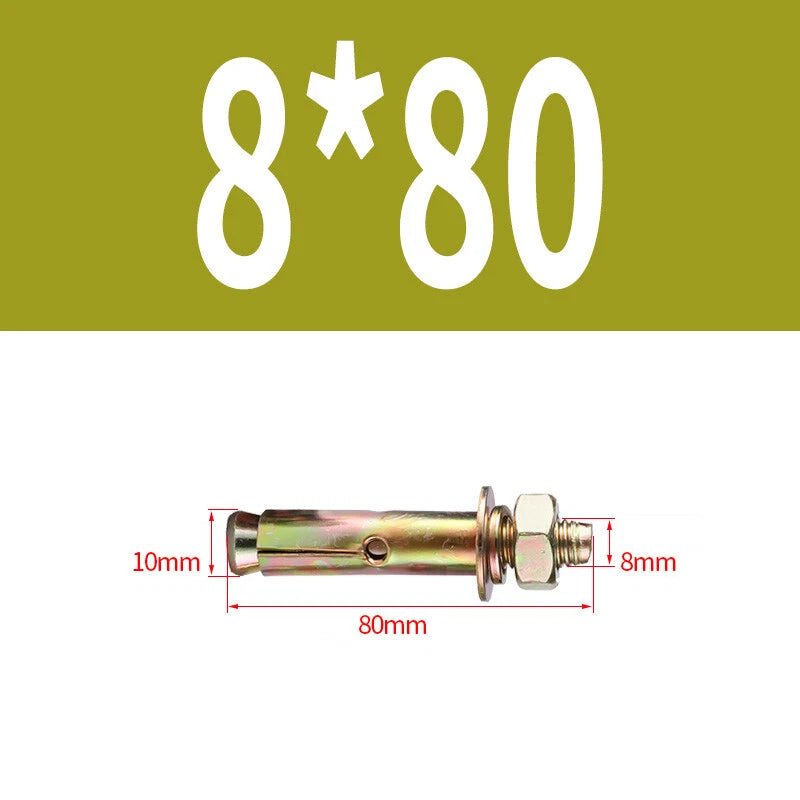 Hex Nut Expansion Sleeve Anchor Bolts — M6 to M20, Galvanized & Stainless Steel - HomeDIYer