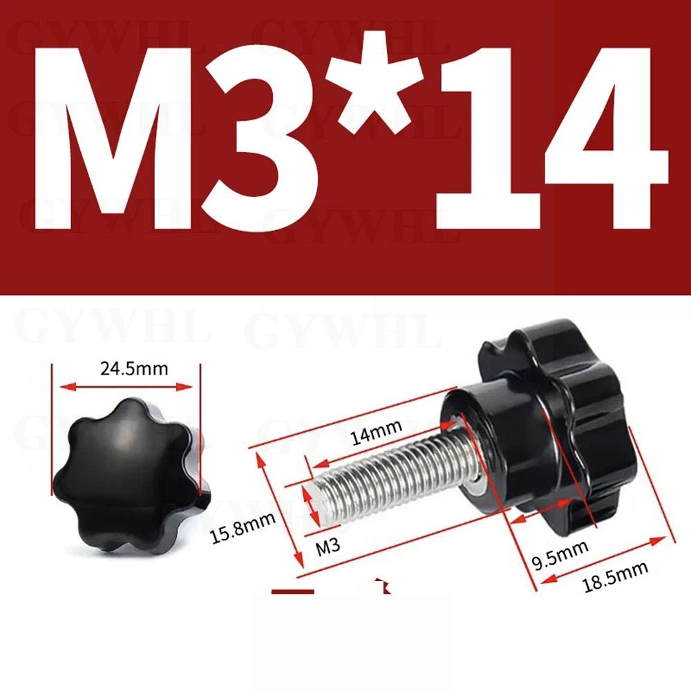 Star Bakelite Thumb Screws – Hand Clamping Knob Bolts, Stainless Steel Thread M3 to M12 - HomeDIYer