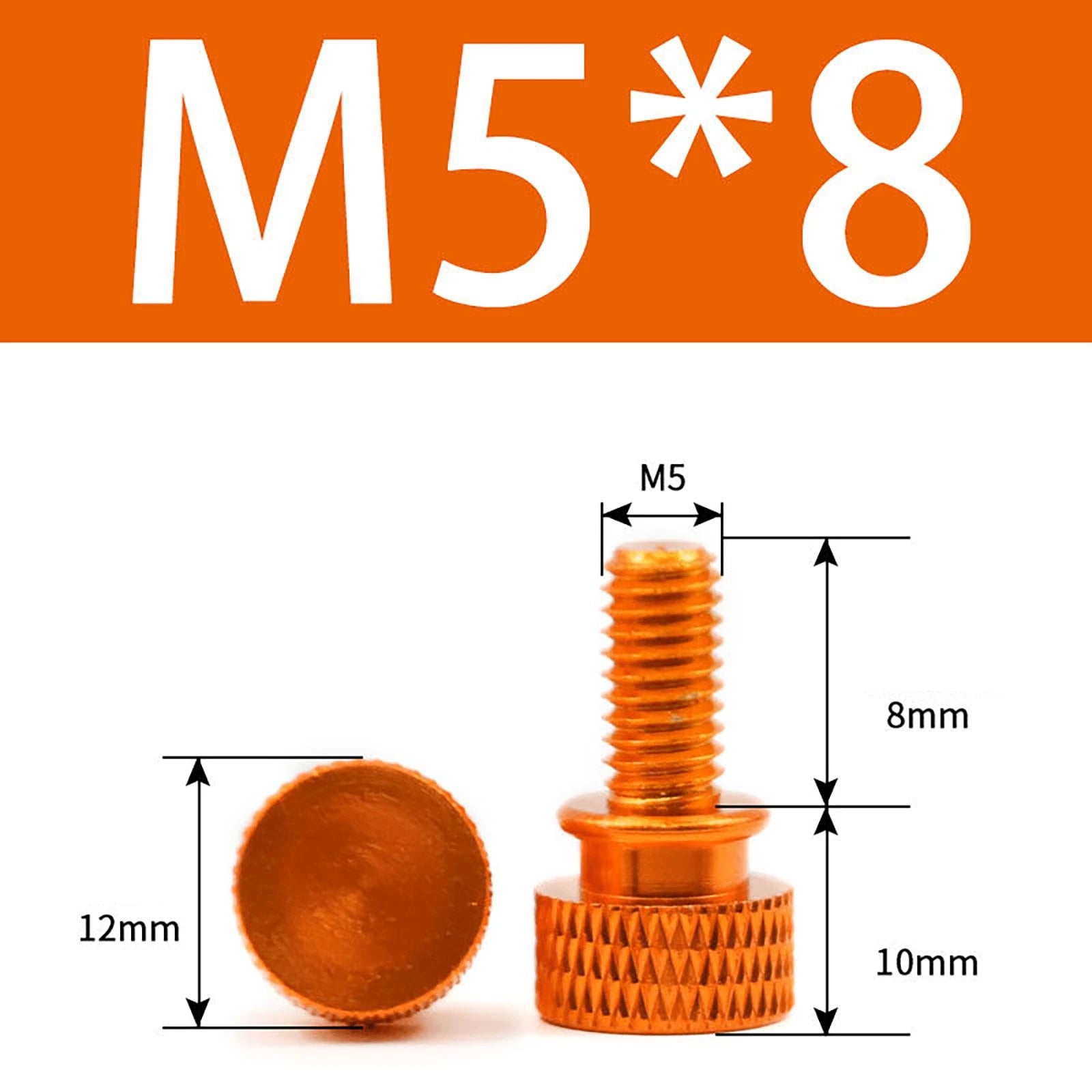Aluminum Thumb Screws M5 M6 Knurled Hand Bolts Anodized PC Case Hobby DIY Stock