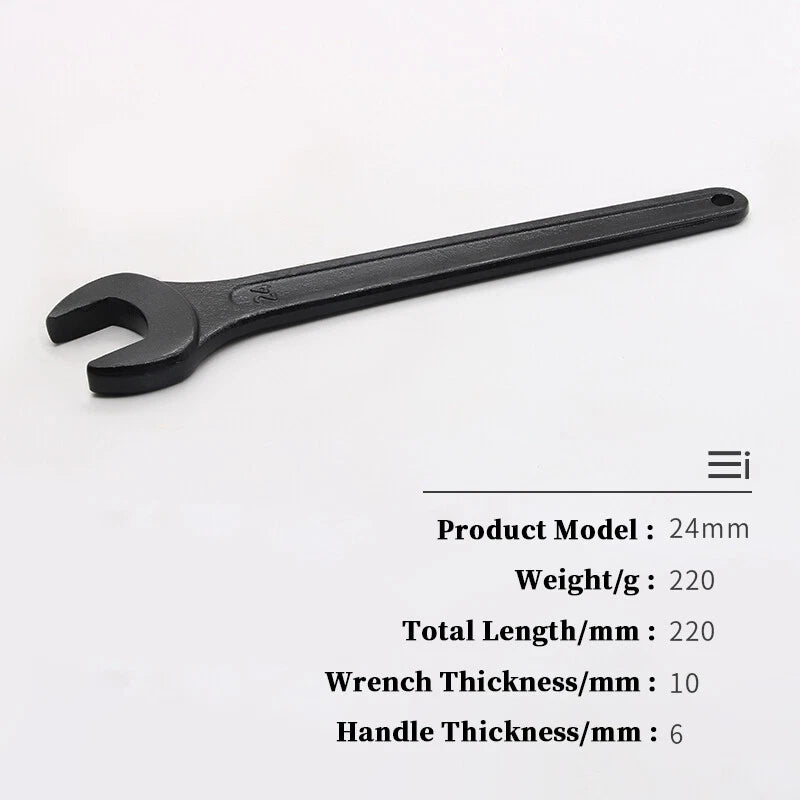 Black Heavy Duty Single Head Open End Wrenches Repair Spanner Workshop 14mm-50mm