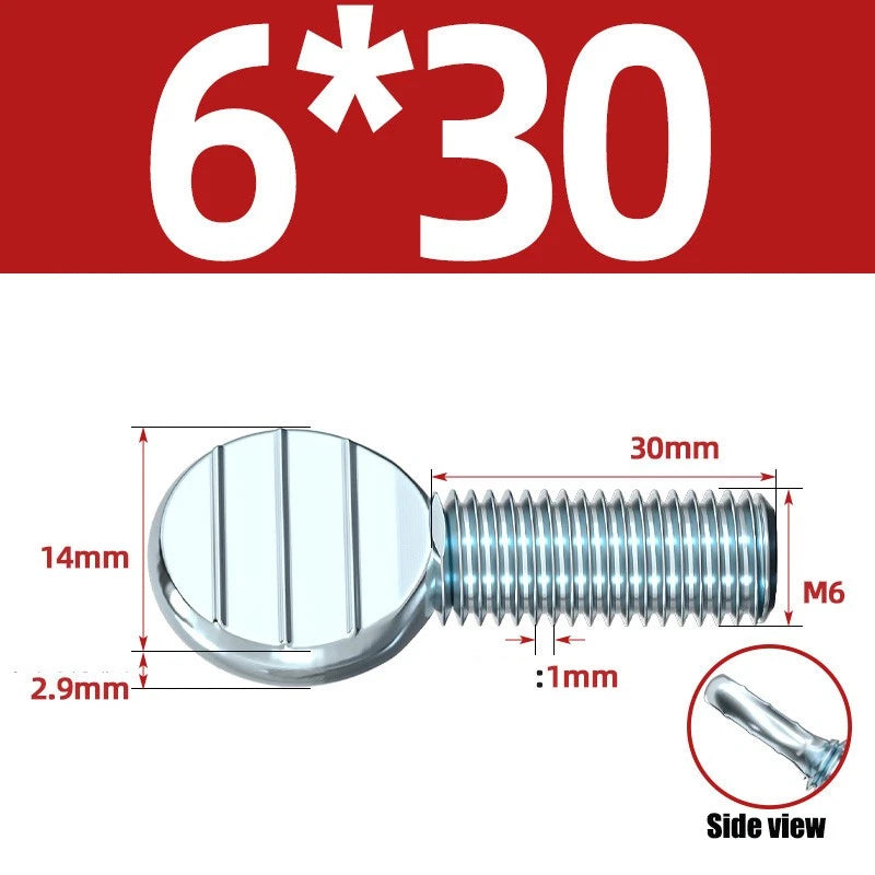 M5 M6 M8 Spade-head Thumb Screws Thumb Screw - Galvanized carbon steel
