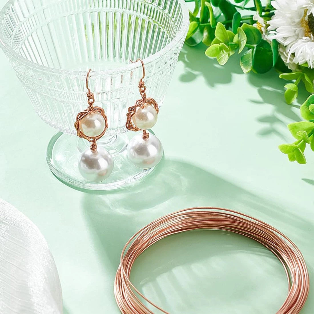 1M Round Copper Wire Solid 0.2-4.5mm Bendable Metal Wire Jewellery Craft Making