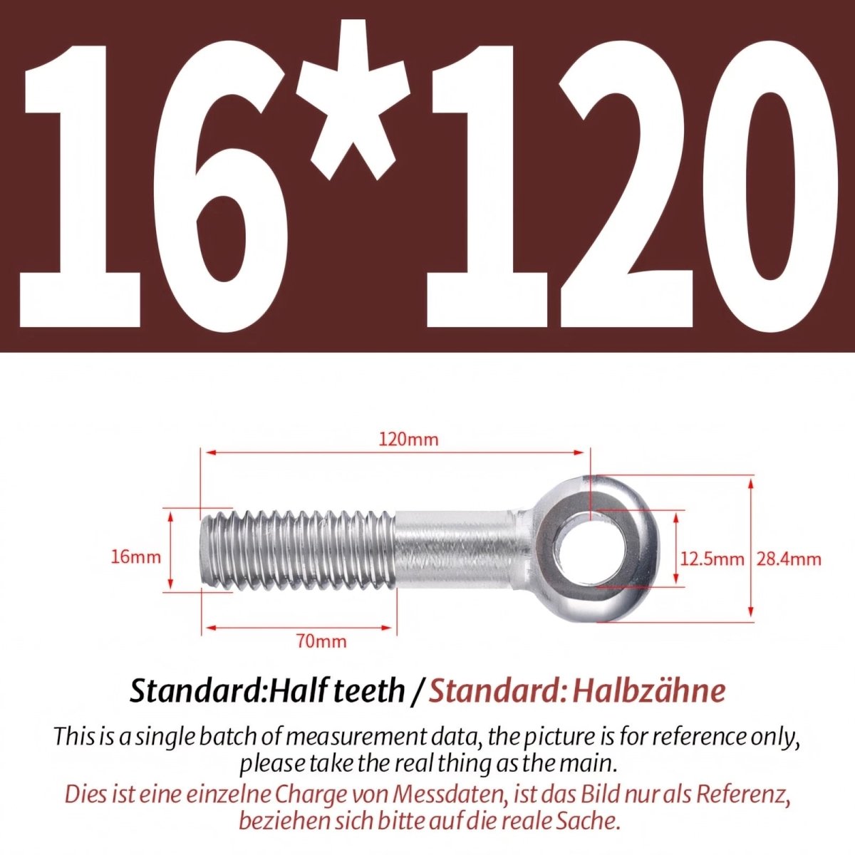 M16 M18 Stainless Steel A2 Eye Bolts – Threaded Ring for Catenary Wire & Hanging - HomeDIYer
