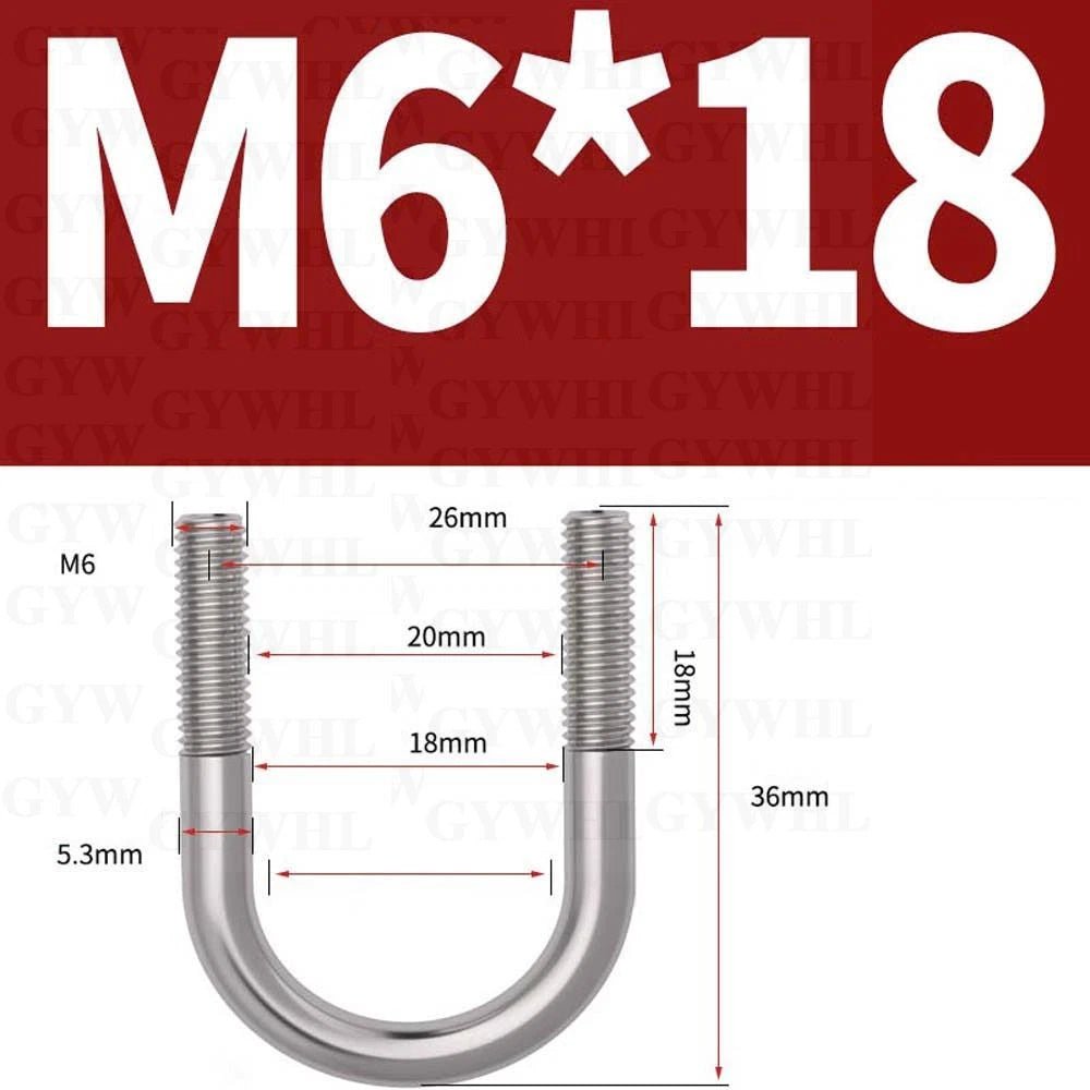 Marine Grade Round Bend U - Bolts — A2 & A4 Stainless Steel, M6 to M20 - HomeDIYer