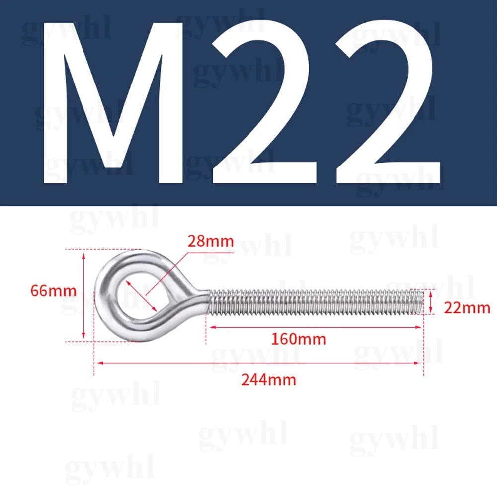 Stainless Steel Eye Bolts M4–M24 | A2 Forged Metric Lifting Ring Screws
