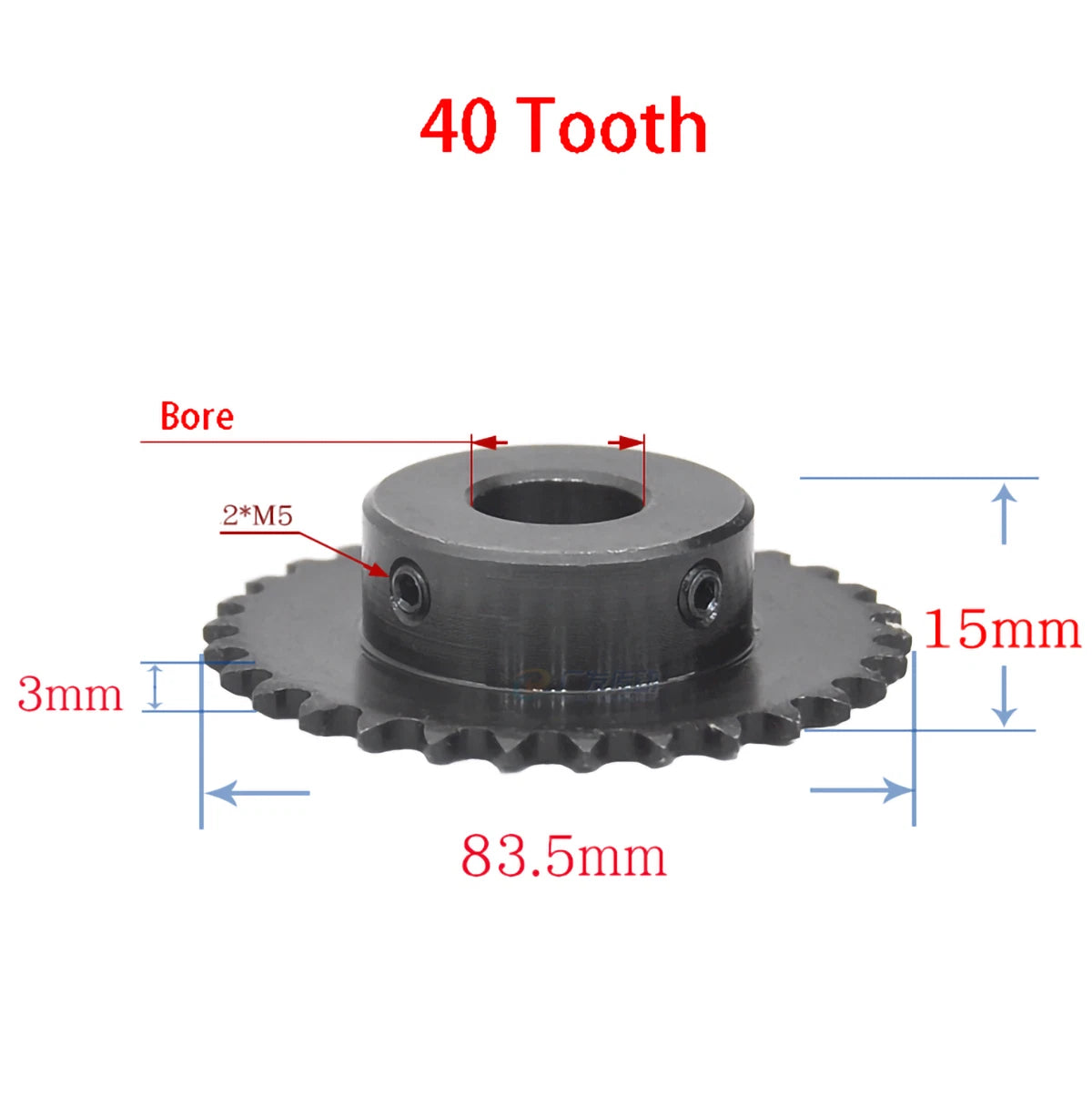 45# Steel 9 - 40 Tooth 04C Chain Drive Sprocket-Roller Chain-Chain Connector