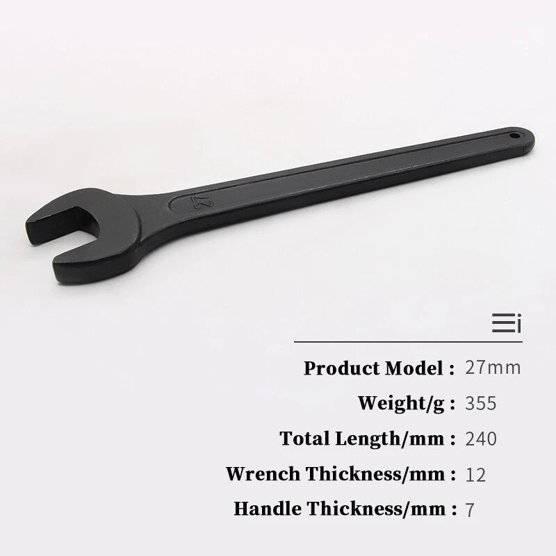 Black Heavy Duty Single Head Open End Wrenches Repair Spanner Workshop 14mm-50mm