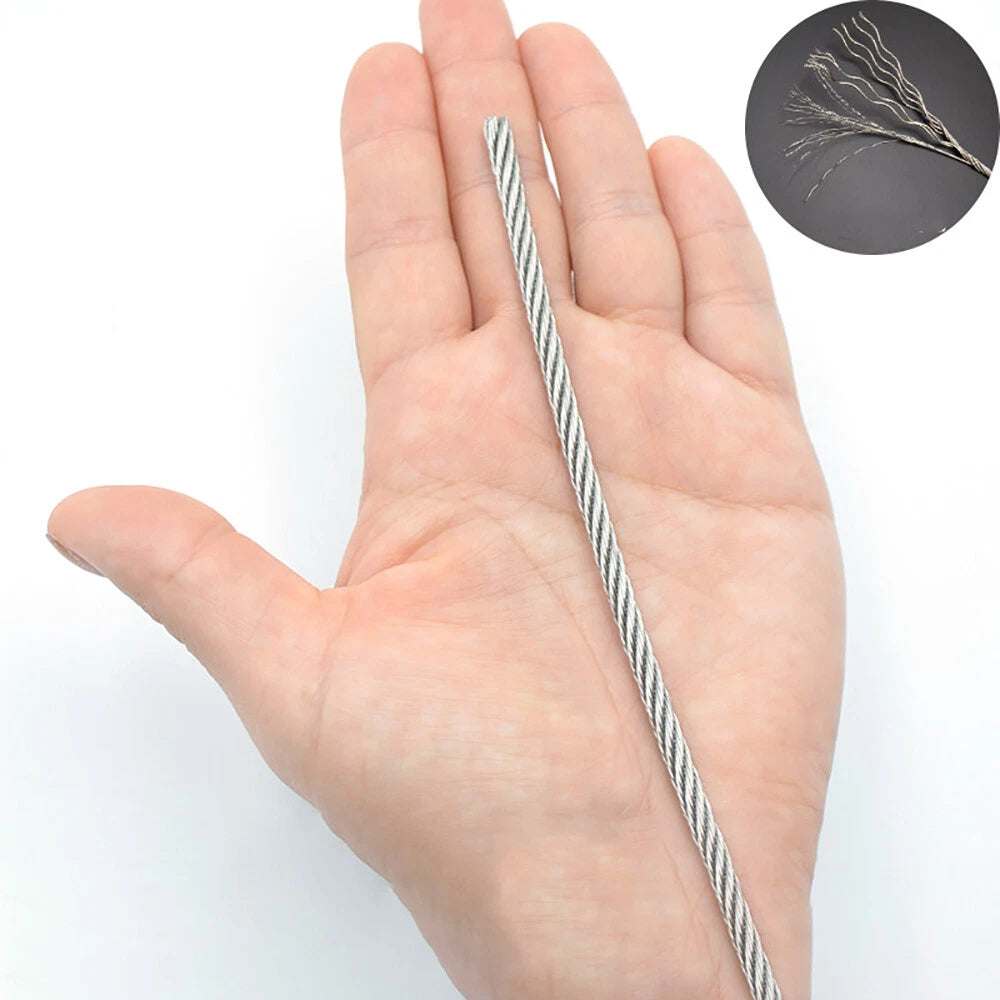 1mm-20mm Stainless Steel Wire Rope Lifting Metal Cable 2/3/4/5/6/8/10/12/14/16mm