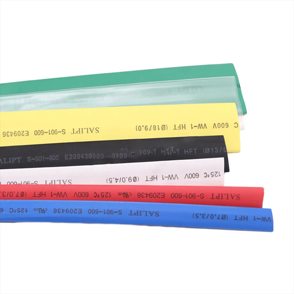 Heat Shrink Tubing 2:1 Ratio — 0.6mm to 70mm, 7 Colors, 1 Meter