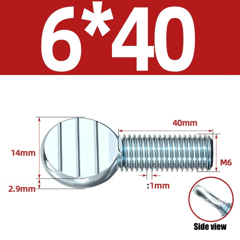 M5 M6 M8 Spade-head Thumb Screws Thumb Screw - Galvanized carbon steel