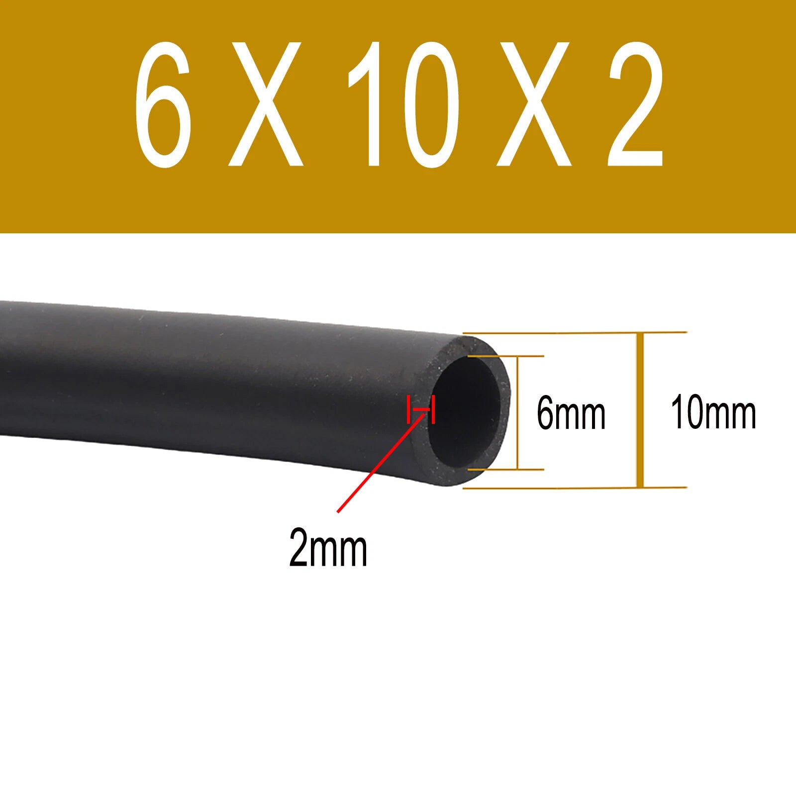 FKM Rubber Reinforced Fuel Hose Unleaded Petrol Diesel Oil Line Fuel Pipe 2~38mm