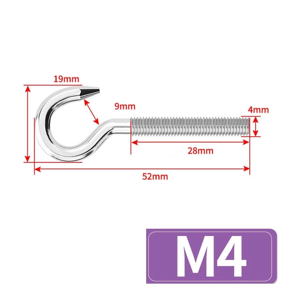 Metric Eye Bolt & Hook Screw — Stainless Steel, M4–M24, Standard & Left Hand Thread - HomeDIYer