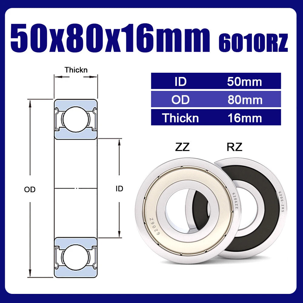 RZ or ZZ Bearings Precision High Speed Bearings Deep Groove Ball Bearing, Sealed