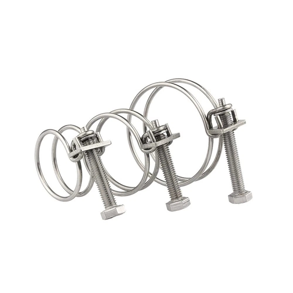 Double Wire Hose Clips - Stainless Steel, Pond Pipe Koi Fish Fitting Pump 9 -300