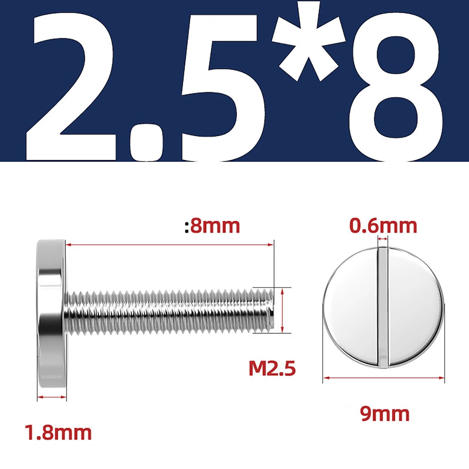 A2 Stainless Steel Slotted Large Head Machine Screws — Wide Pan Bolt DIN 921 | M2–M10