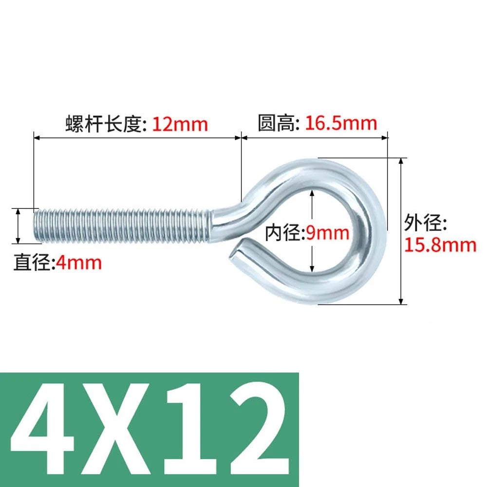 M3–M12 Galvanised Eye Screws | Metric Closed Eye Bolts & Threaded Ring Hooks