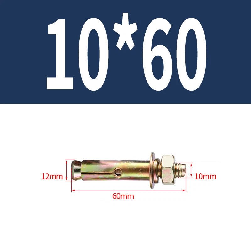 Hex Nut Expansion Sleeve Anchor Bolts — M6 to M20, Galvanized & Stainless Steel - HomeDIYer