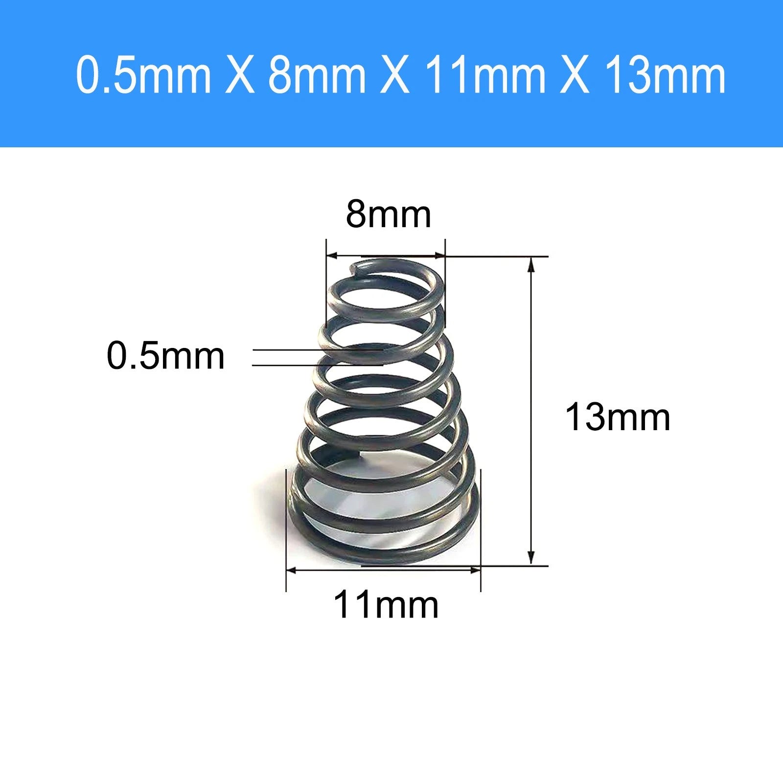 Conical Compression Spring Tapered Spring Steel Wire 0.2-3mm Heavy Duty Cone DIY