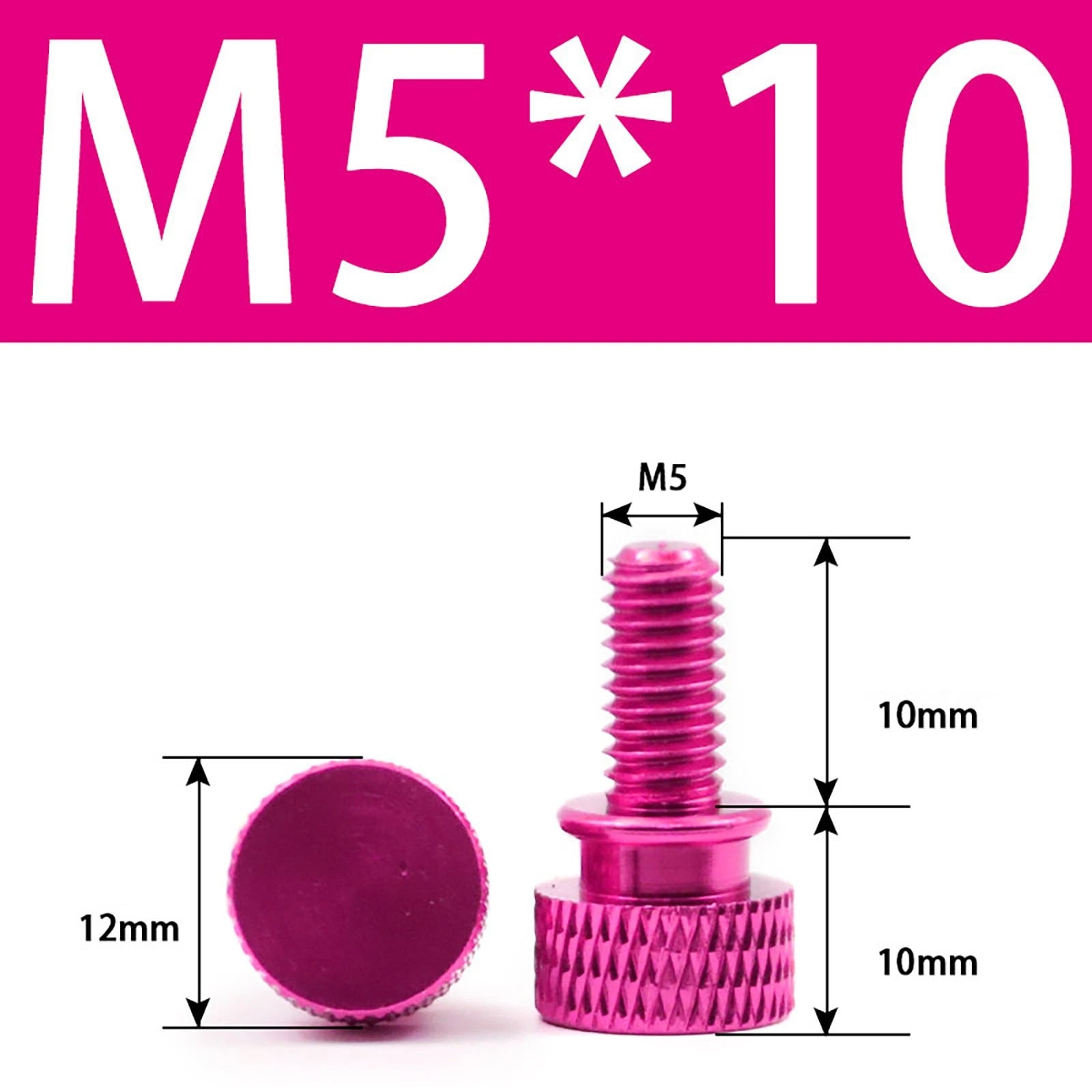 Aluminum Thumb Screws M5 M6 Knurled Hand Bolts Anodized PC Case Hobby DIY Stock