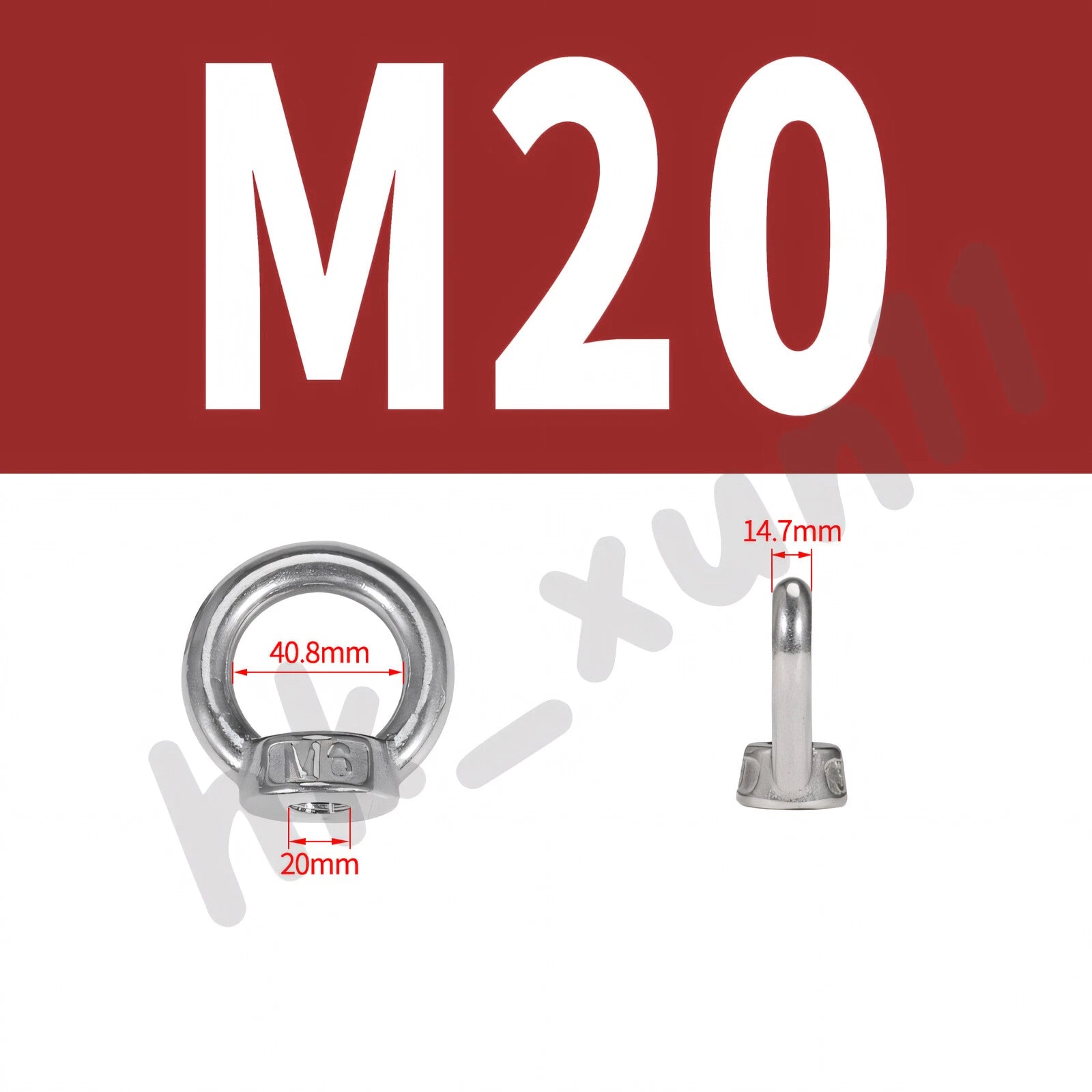 M3 M4 M5 M6 M8 M10 M12 TO M24 LIFTING EYE NUTS & BOLTS A2-304 STAINLESS STEEL